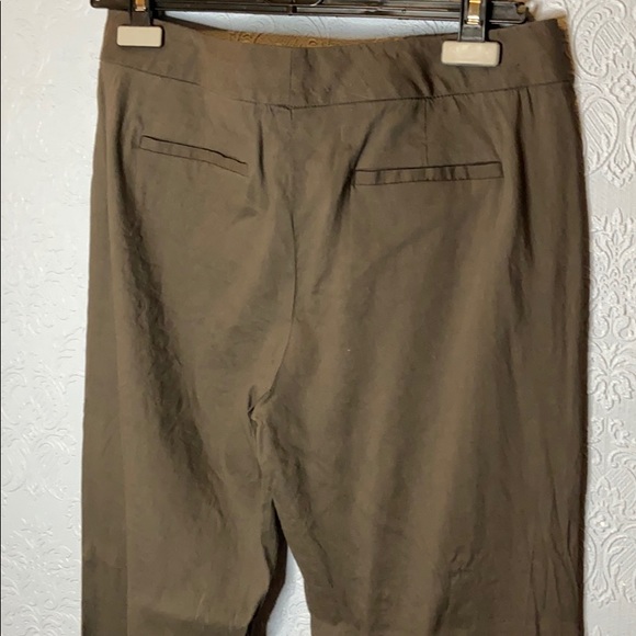 Elie Tahari brown linen blend pants - Picture 4 of 5